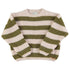 Piupiuchick Green & Ecru Stripes Knitted Sweater